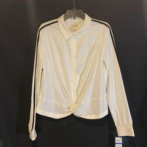 NWT Maison Jules White Longs Sleeve Blouse